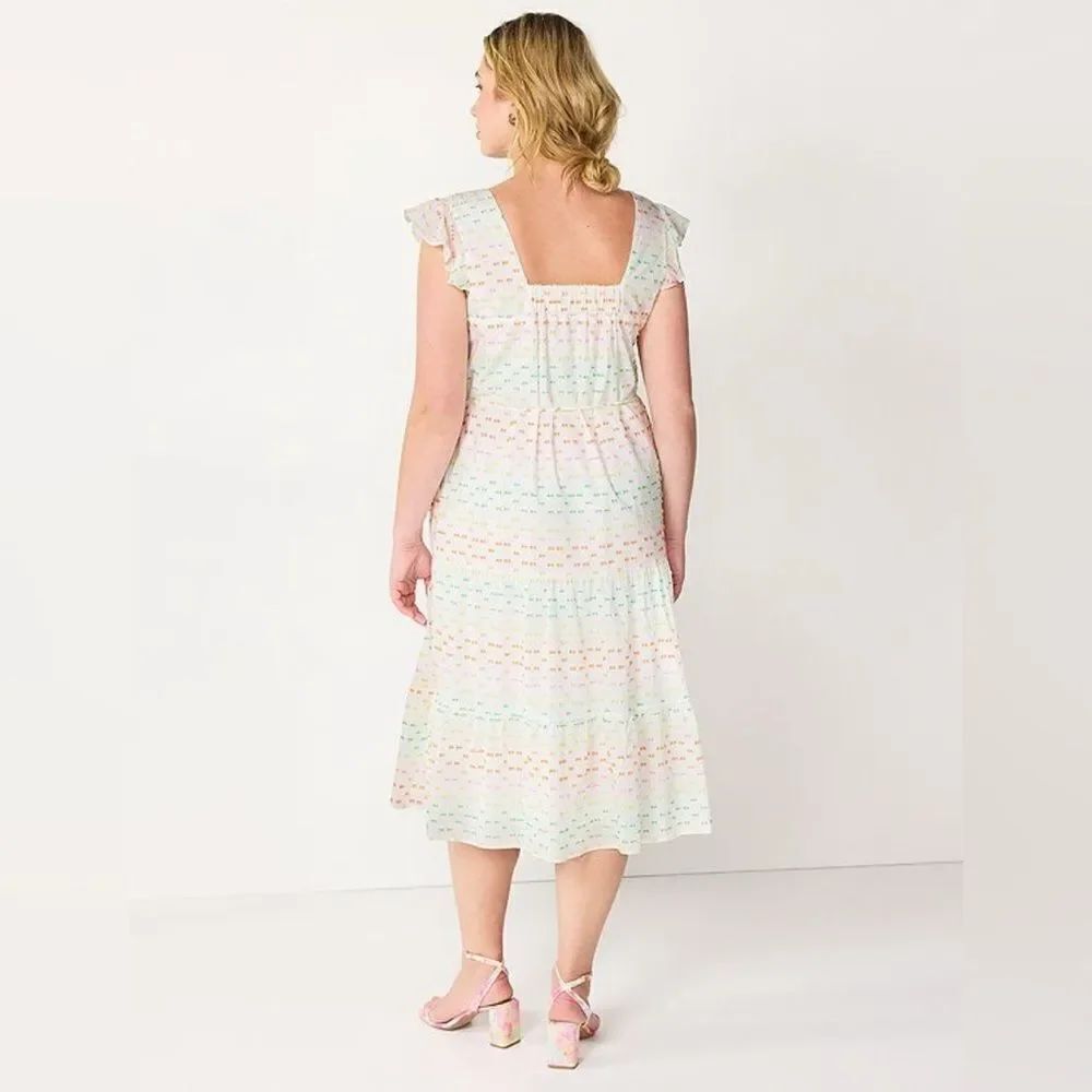 Draper James Patterned Midi Dress - Picture 2 of 11